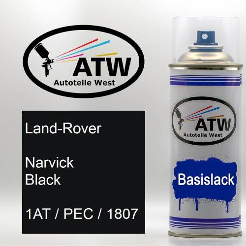 Land-Rover, Narvick Black, 1AT / PEC / 1807: 400ml Sprühdose, von ATW Autoteile West.